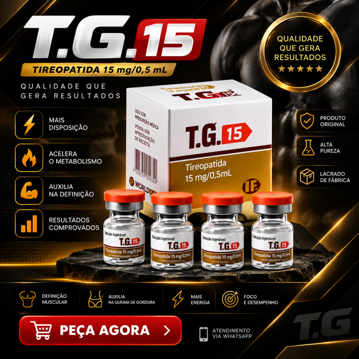 TG 15 caixa 4 ampolas